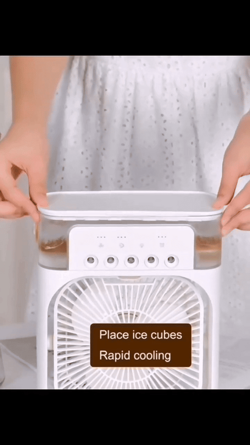 Portable Humidifier Fan Air Conditioners USB Electric Fan LED Night Light Water Mist Fun Air Cooler Humidifie For Home