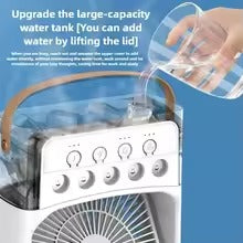 Portable Humidifier Fan Air Conditioners USB Electric Fan LED Night Light Water Mist Fun Air Cooler Humidifie For Home