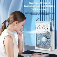 Portable Humidifier Fan Air Conditioners USB Electric Fan LED Night Light Water Mist Fun Air Cooler Humidifie For Home