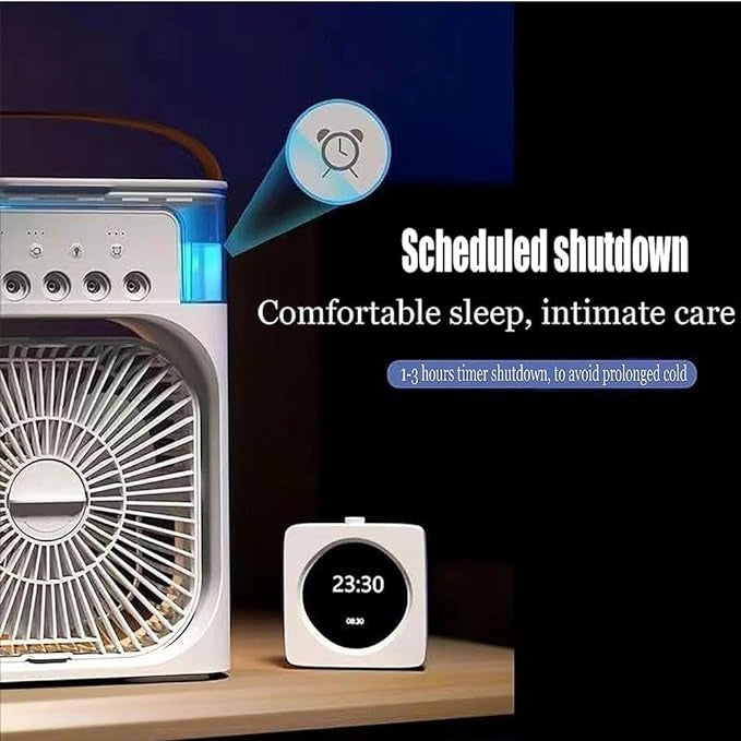 Portable Humidifier Fan Air Conditioners USB Electric Fan LED Night Light Water Mist Fun Air Cooler Humidifie For Home